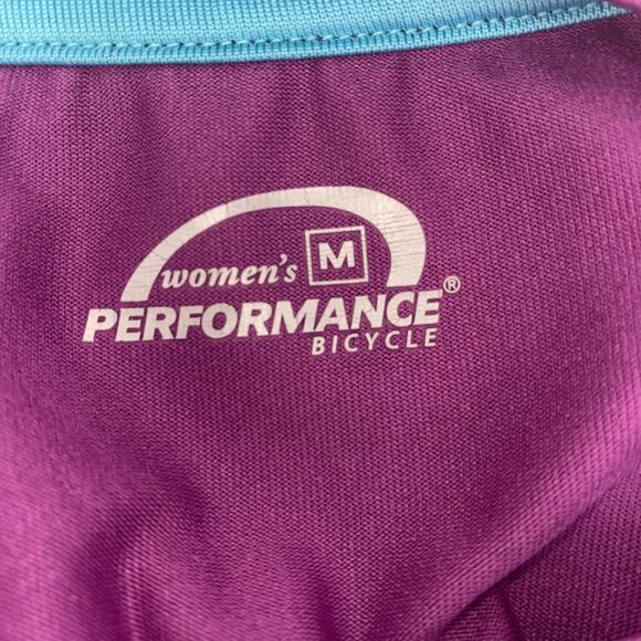 Womens Performance Bicycle Cycling Jersey Medium Cute Pockets Purple - Picture 5 of 6